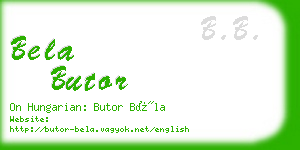 bela butor business card